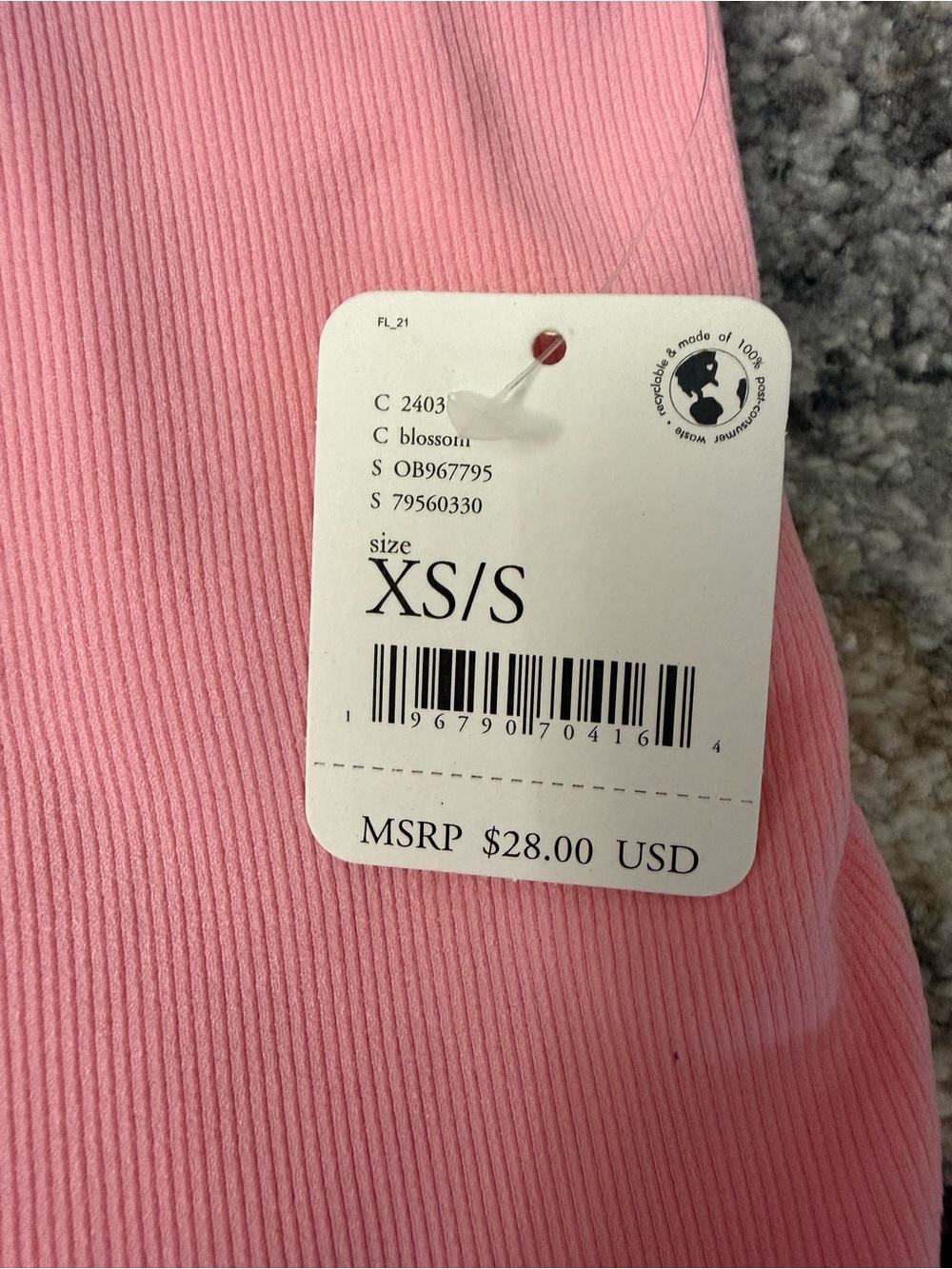 Free people Pink Ribbed Racerback Tank Top - Picture 2 of 4